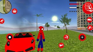 Amazing Spider-StickMan Rope Hero Gangstar Crime - Android Game play screenshot 3