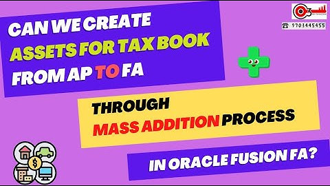 Can we create Assets for tax book from AP to FA through Mass Addition Process in Oracle Fusion FA?