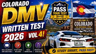 Colorado Permit Practice Test 4 | 50 Real Questions to Pass DMV Permit Test 2026 #dmvpracticetest
