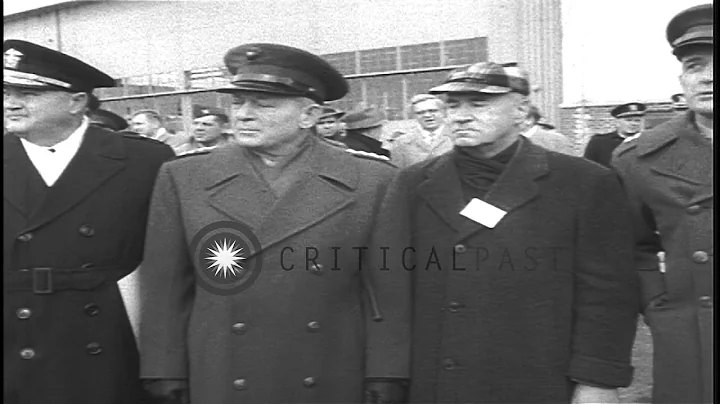 Marines board the US Marine Corps twin engined Sikorsky XHR2S helicopter at an ai...HD Stock Footage