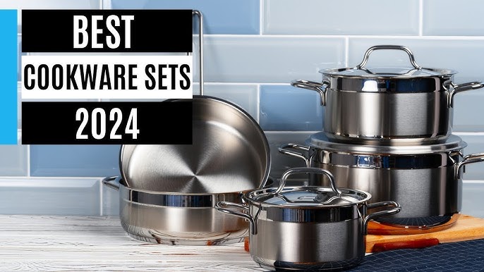 FGY 8 Piece Pots Pans Nonstick Ceramic Coating Cookware Set with