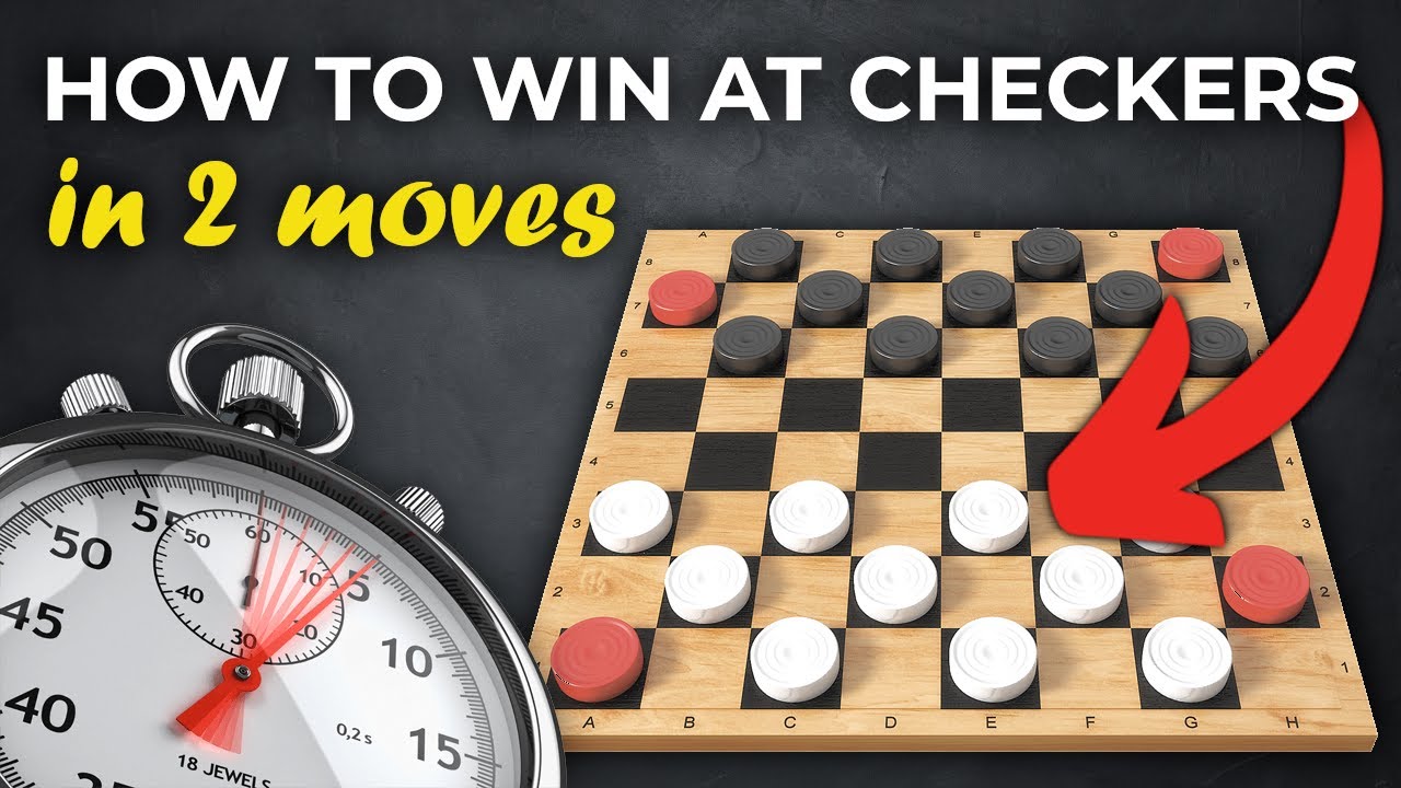 How To Win At Checkers In 2 Moves - YouTube