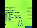 PERTIMBANGAN PUTUSAN MAHKAMAH AGUNG YANG MEMBERIKAN HAK ASUH KEPADA BAPAK BUKAN KEPADA IBU 