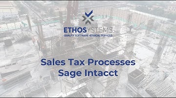 Sales Tax Processing Sage Intacct