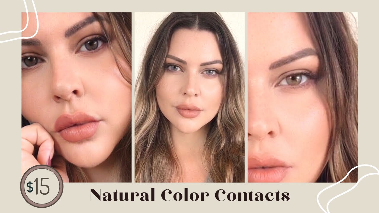 👁Most Natural Contacts Ever! Colorcl Sugar Brown, Creamy Luna, Cloud Gray, Cloud Green