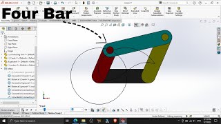 4 Bar Mechanism | Crank Rocker | parts & Motion Analysis |