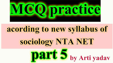 Sociology mock test । Ugc nta net june 2020 । Sociology mcq practice । Sociology dot net