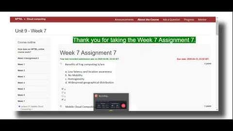 NPTEL/Swayan Course - Cloud Computing Week 7 Assignment 7 Solution ( 2020 )