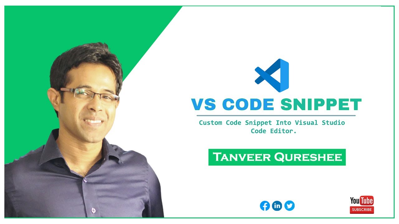 Custom code snippet into visual studio code editor - YouTube