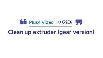QIDI Plus4 | Clean the extruder (gear version)