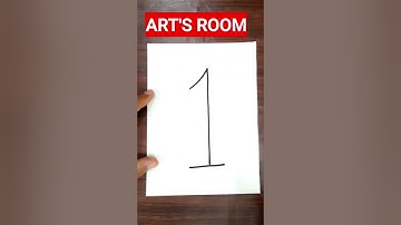 Easy drawing with numbers | simple drawing ideas for beginners #shorts #artsroom