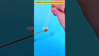 MAKING A MICRO MINECRAFT BEE PENDANT WITH POLYMER CLAY #shorts #clay #minecraft