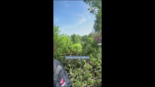 Storm damage cleanup under way in Kearney, Missouri