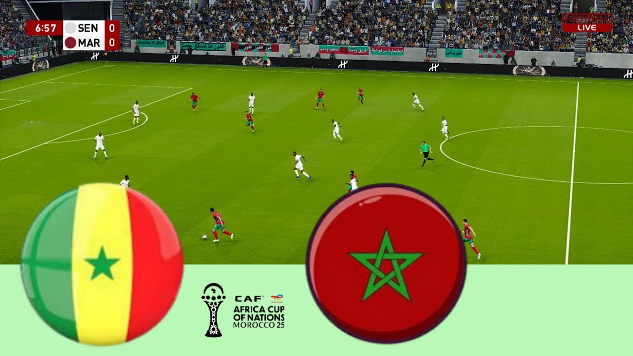 السنغال ضد المغرب | نهائي كأس أفريقيا 2025 | بث مباشر PES 2021