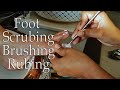 ASMR Pedicure Massage | feet scrubing & brushing