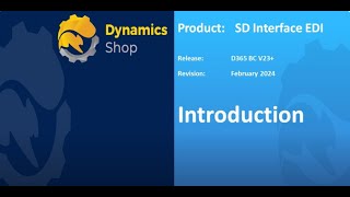 SD Interface EDI App For D365 Business Central