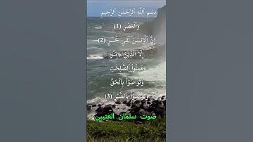 سورة العصر كاملة برواية حفص عن عاصم بصوت القارئ الشيخ سلمان العتيبي