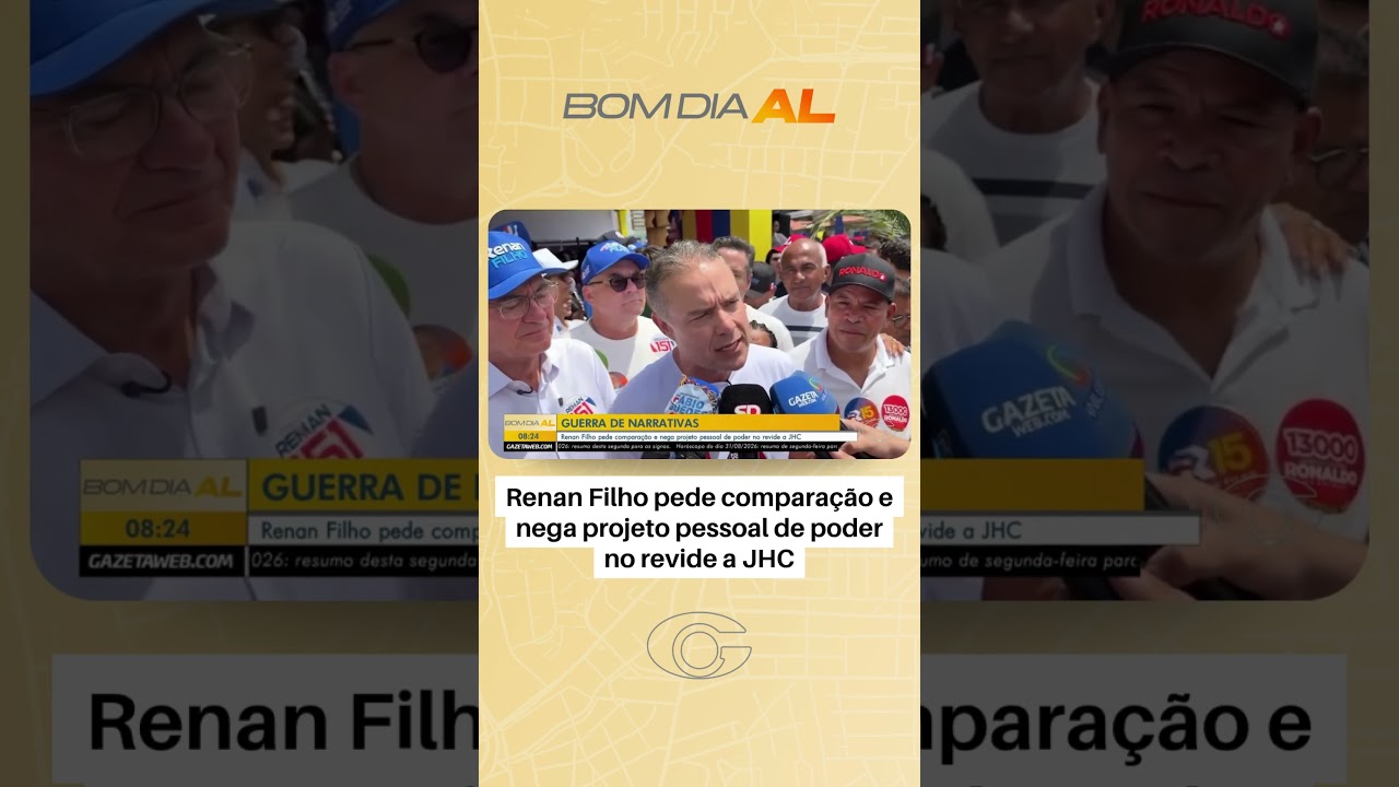 Renan Filho pede comparação e nega projeto pessoal de poder no revide a JHC