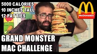 McDonalds Monster Grand Mac Challenge *5000 Calories, 10 Inches* | Freak Eating