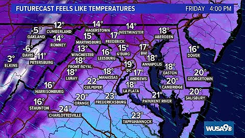Second snow of the week eases in DC, cold temperatures remain