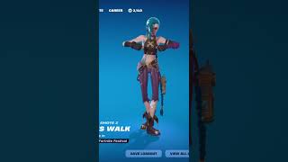 Jinx doing the snoops walk emote #emote #fortniteclips #youtubeshorts #arcane #jinx #jinxarcane