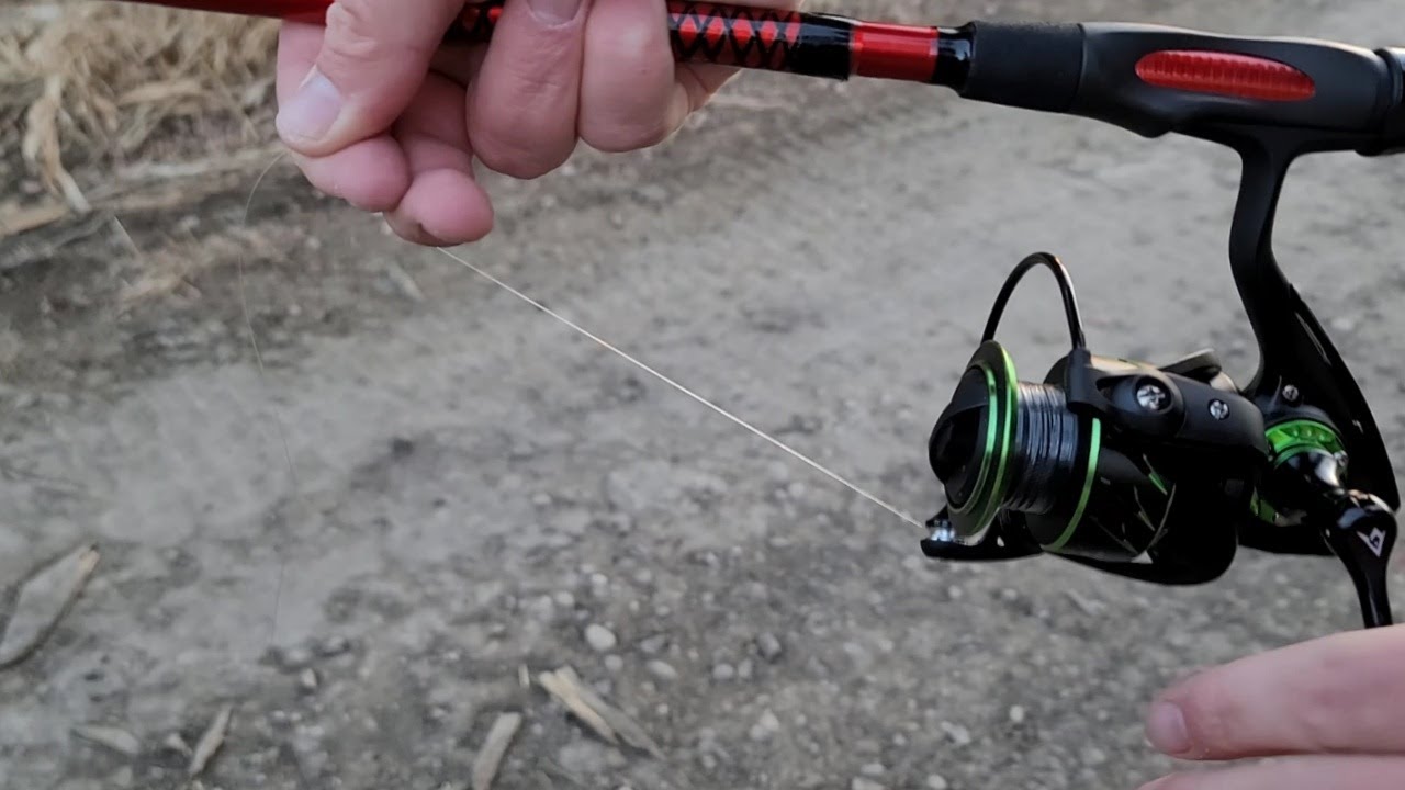How to Spool Monofilament on a Spinning Reel YouTube
