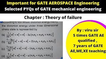 important questions of THEORY OF FAILURE for Aircraft structure GATE AEROSPACE ENGINEERING