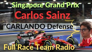 Carlos Sainz Full Race Team Radio Singapore Grand Prix