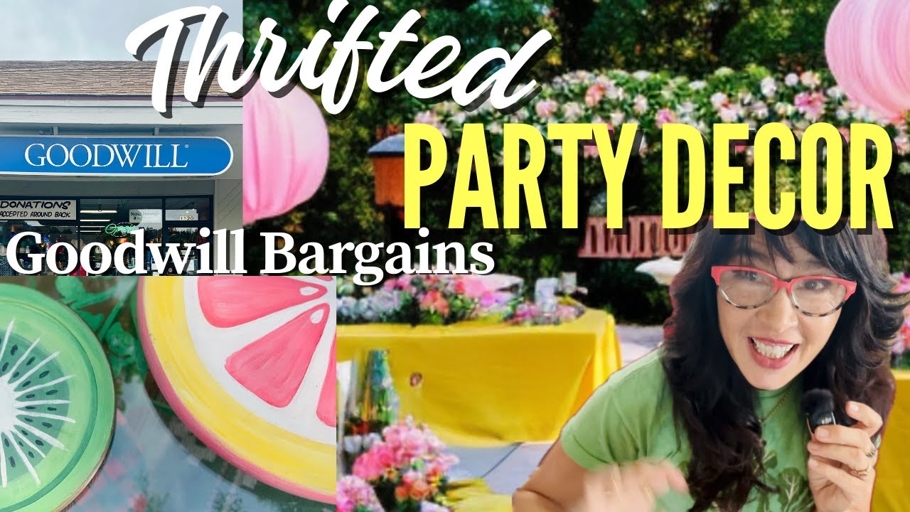 Don't waste money on cheap Amazon party decor,  create high end look with Thrift store bargains