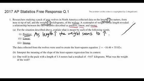 2017 AP Statistics Free Response Question 1