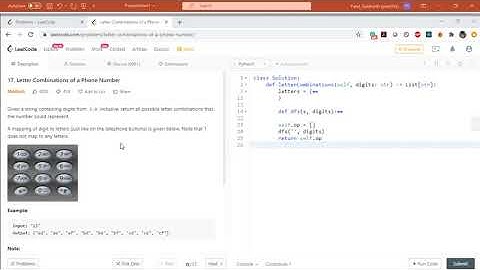 LeetCode 17 Letter Combinations of a Phone Number - Amazon Interview Question