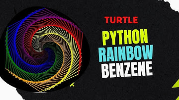 python turtle - rainbow benzene tutorial 2022 | python graphics