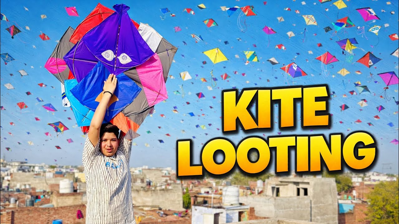 Kite looting aaj to kal se jada patang looti maine bahut saari ❤️🪁😱