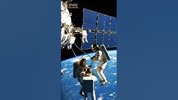 Teamwork in Orbit | Astronauts Repair Massive Satellite 🛠️🛰️ #space #satellite #astronaut