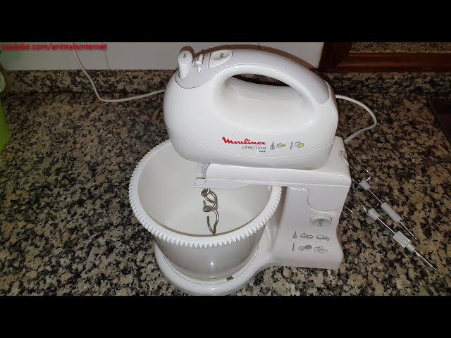Moulinex prep'line 450W electric kitchen stand mixer/beater: how to use. 4K  UHD - YouTube