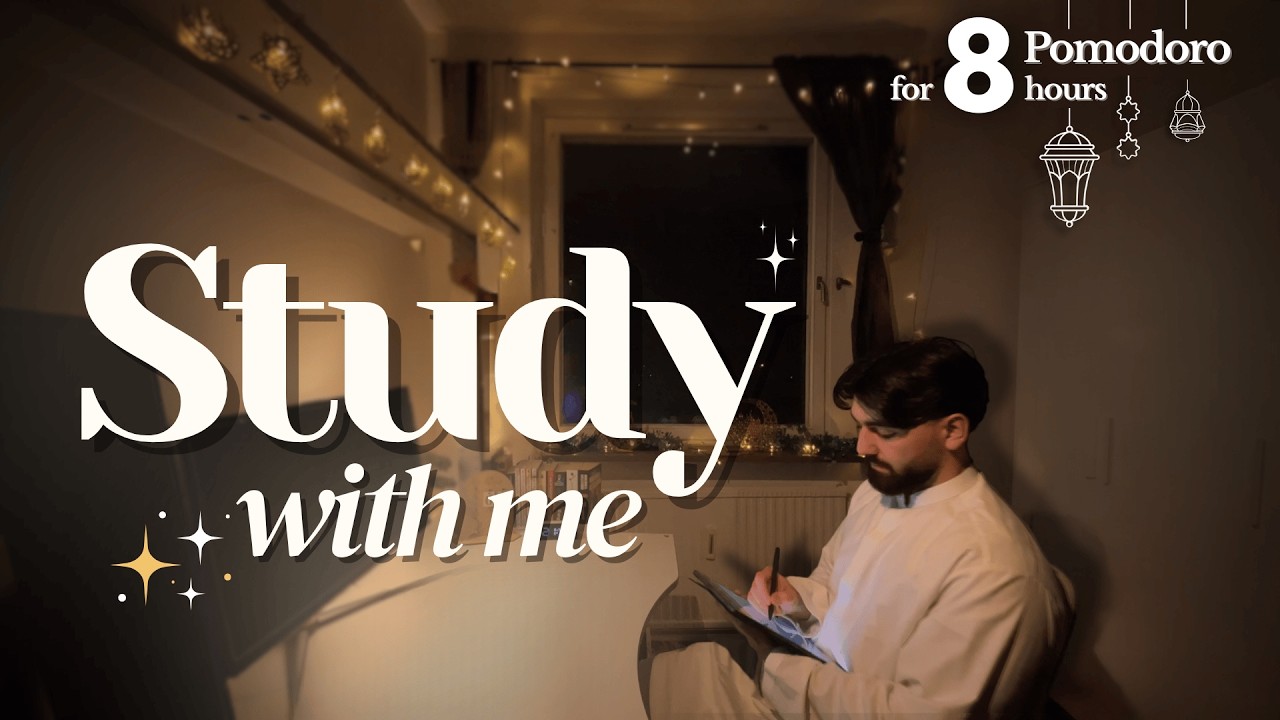 8H Study With Me 🌙 | Day 12: Ramadan Nights🕌  | 50/10 Pomodoro | Engineering Student ⚙️