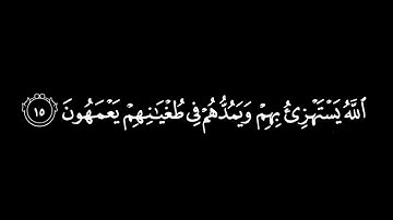 سورة البقرة أية (14-17) شاشة سوداء _ كرومات قرآن شاشة سوداء _ الشيخ ياسر الدوسري