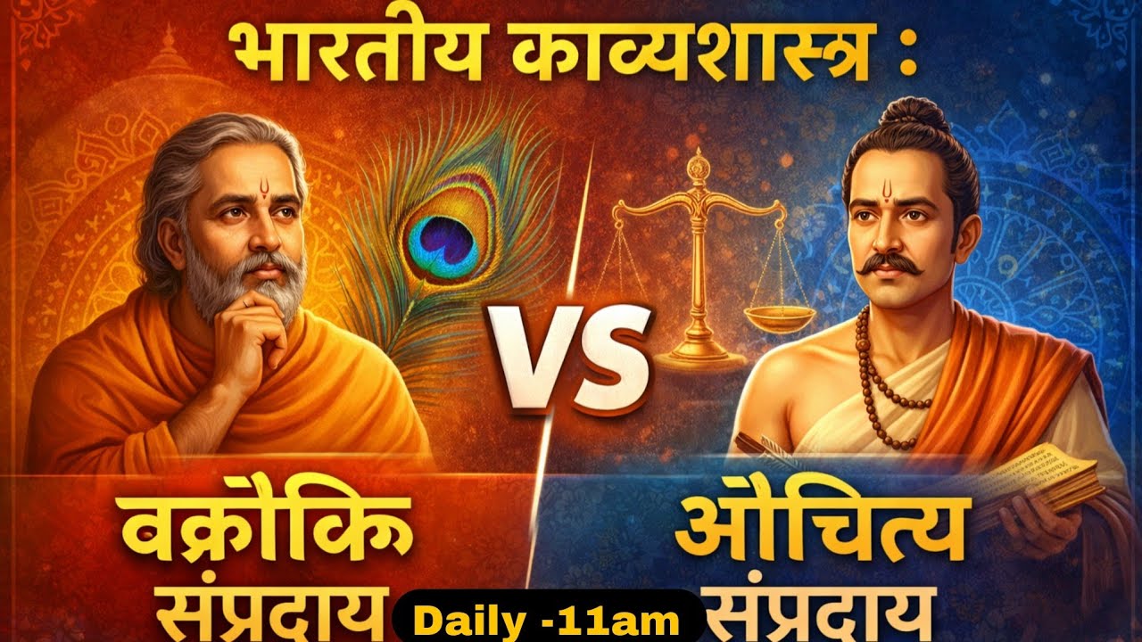 भारतीय काव्यशास्त्र : वक्रोक्ति सम्प्रदाय और औचित्य सम्पदाय | एक नज़र 👀सब क़वर #goldiacademy 
