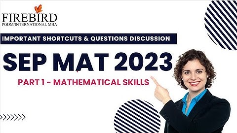 MAT 2023 | Important Q&A | Shortcuts | Mathematical Skills | Part 1 #mba2024  #pgdm2024