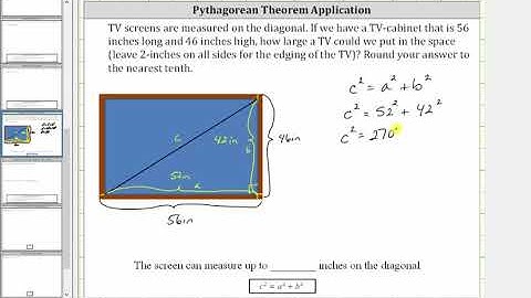 Use The Pythagorean Theorem to Determine the Diagonal of a TV
