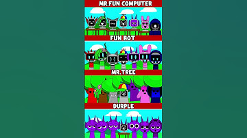 Everyone is Mr.Fun Computer vs Fun Bot vs Mr.Tree vs Durple - Incredibox Sprunki *Mix Version*