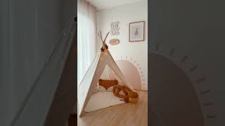 Tiny Land Teepee for Kids with Mat, the best gift for your little ones.  #indoorplayspace #tinyland