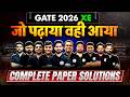 GATE 2026 XE - D Response Sheet & Answer Key Out | GATE XE- D Paper 2026 Questions Detailed Solution