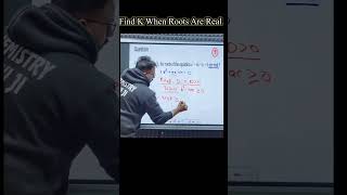 Find value of K root are real Quadratic class 10th term -2