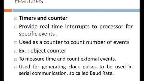 Features and Application of Microconroller : Kadi Sarva Vishwavidyalaya