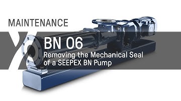 Maintenance: BN - 06 - Removing the Mechanical Seal of a seepex BN Pump