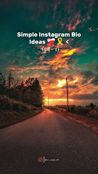 Simple Instagram Bio ideas | Best simple bio 🫵🏻 #instagram #love #trend  #viralvideo #art #ideas