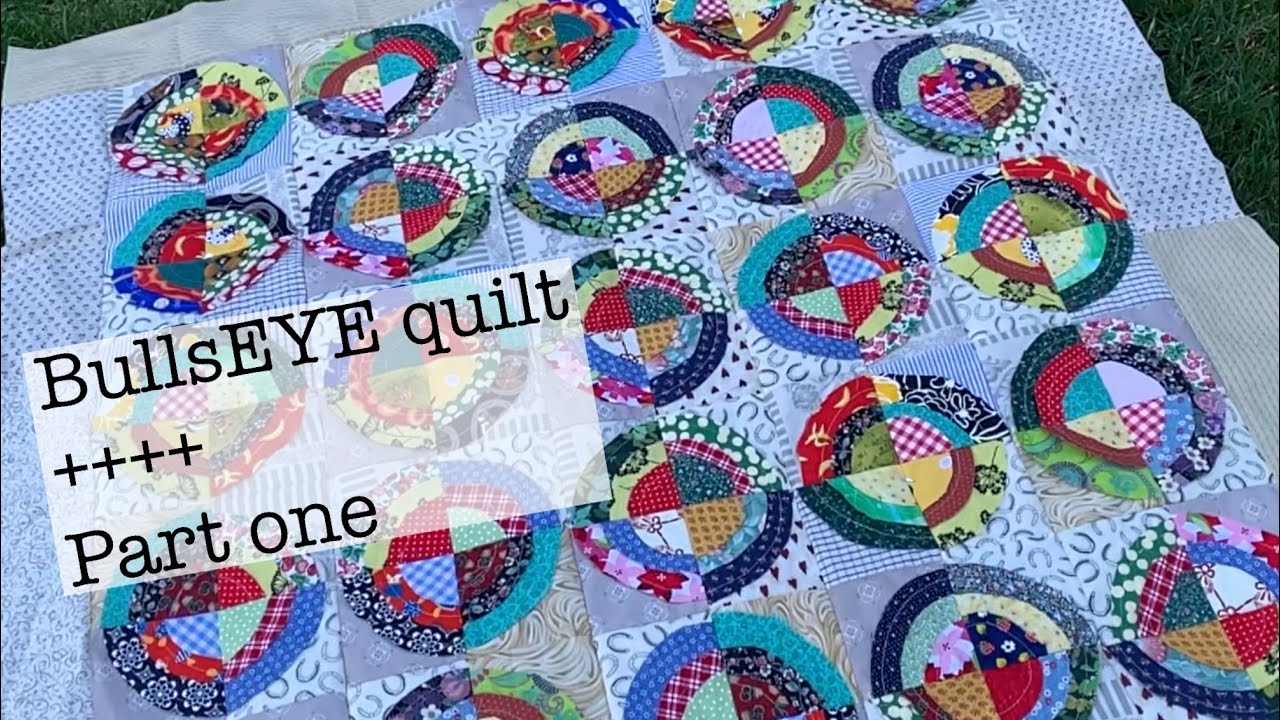 Bullseye quilt | raw edge applique | sew along with me | happy quilt 