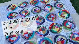 Bullseye quilt | raw edge applique | sew along with me | happy quilt #quilting #mysewingroom