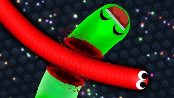 Slither.io 1 Troll Hacker Snake vs Giant Snakes Epic Slitherio Gameplay